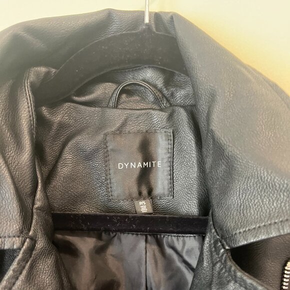 Dynamite Faux Leather Black Jacket - Picture 5 of 5